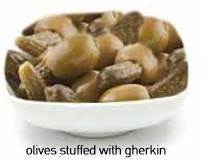 Olives (Green stuffed with gherkin)